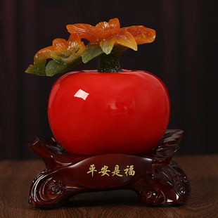 平安是福苹果摆件家居客厅入户玄关酒柜创意装饰品乔迁新居礼物