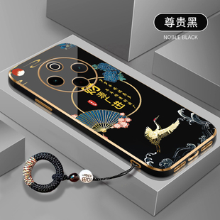 适用vivoY300Pro手机壳新款 全包电镀硅胶软壳y300i高级中国风仙鹤V2410A防摔超薄保护套男女 财源广进Y300Pro