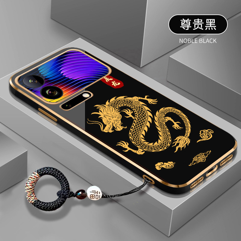 适用小米17手机壳防摔小米17Promax新年款祥云辰龙小米15镜头全包15pro硅胶电镀软壳17por潮牌中国风保护套男