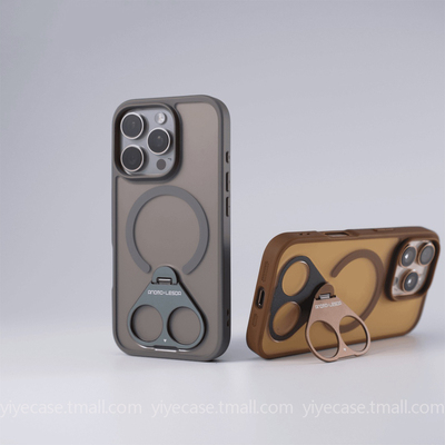 自带金属指环扣旋转支架一体壳