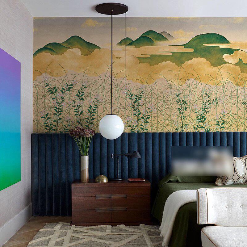 复古客厅立体5D沙发背景墙纸民宿床头墙画餐厅卧室沙发墙贴画墙布