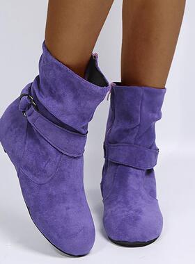 2021 women flat boots martin boots big size 43大码马丁靴女靴