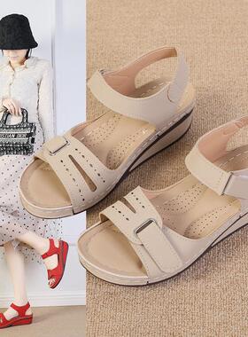 big size summer shoes women flat sandals 41 42 防滑大码凉鞋