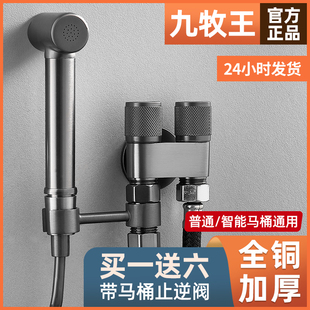 枪灰马桶伴侣喷枪妇冲洗器全铜水龙头卫生间厕所增压家用高压喷头