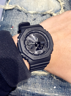 卡西欧手表男GSHOCK农家橡树蓝牙太阳能八角防水石英腕表GA-B2100