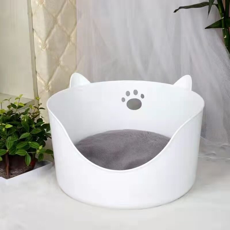 新款多用途猫窝式猫砂盆半封闭