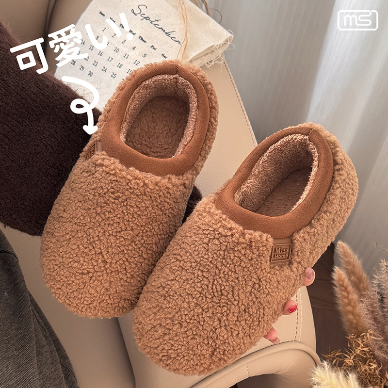 2025秋冬季棉鞋女款复古时尚居家棉拖鞋轻便舒适户外加厚加绒保暖
