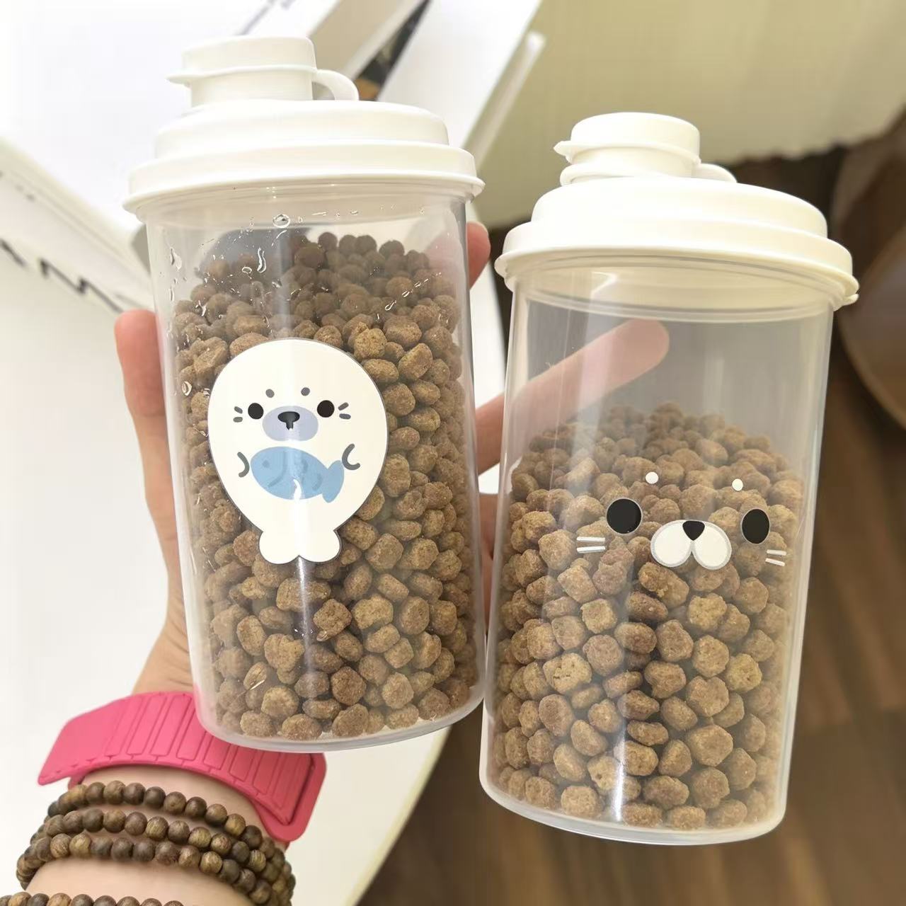 卡通小海豹猫粮外带盒女生旅游带