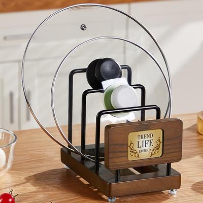 实木菜板锅盖架子置物架放切菜板案板锅盖放置架沥水多功能收纳架