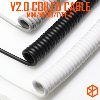 V2 coiled Cable wire Mechanical Keyboard GH60 USB cable min