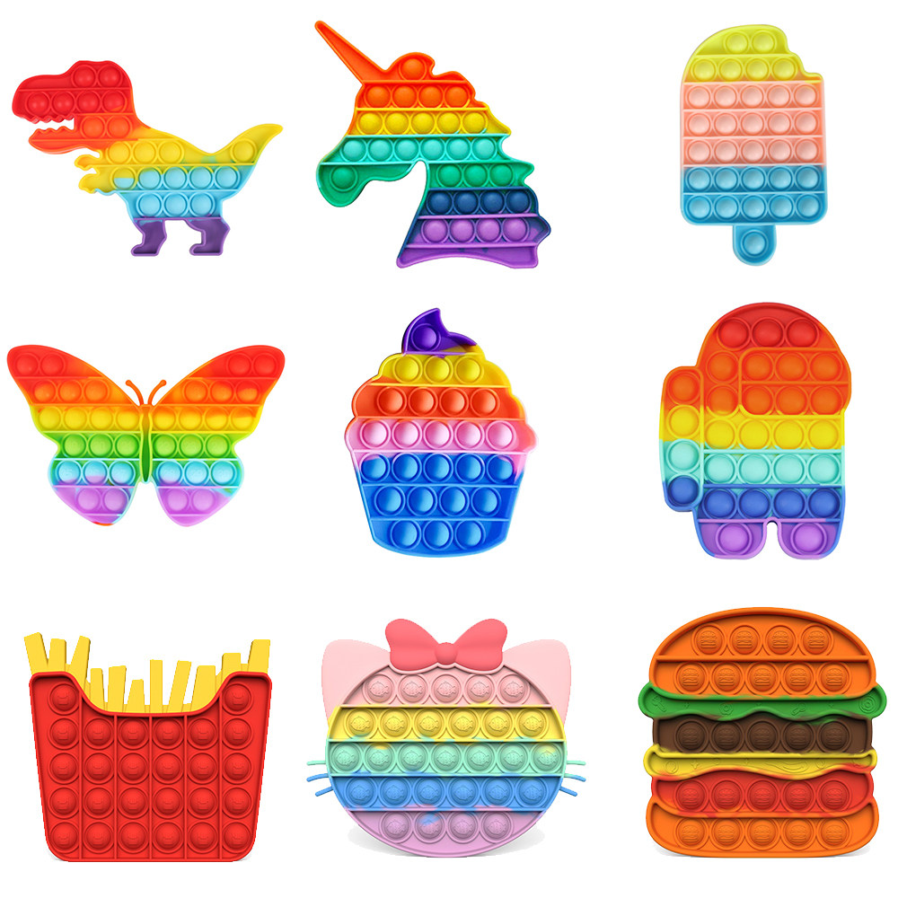 simple dimple fidget toys anti stress popite ice cream push