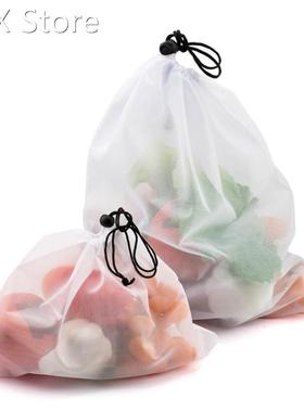 Reusable Vegetable Fruit Mesh Produce Bags Washable Black St