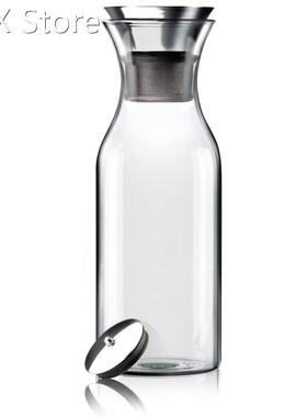 35 Oz Gl Carafe with Stainless Steel Silicone Flip-Top Flow
