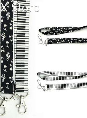 Cartoon Lanyards Piano Keys Notes Durable Hanging Home Handh