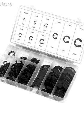 300pcs 9 Sizes E-Clip Circlip External Retaining Ring Assort