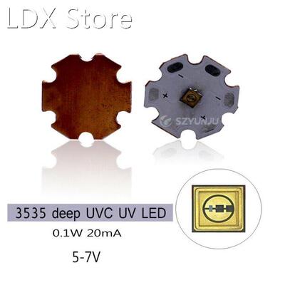 3535 0.1W UVC UV LED 265nm 275nm 310nm Deep violet ultraviol