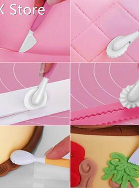 4pcs/set Fondant Cake Decorating Modelling Tools 8 Patterns