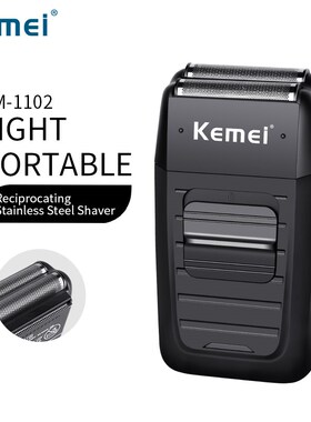 Kemei Rechargeable Cordless Shaver for Men Twin Blade Recipr