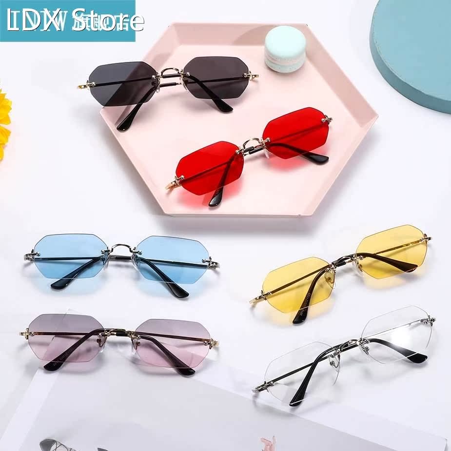 Vintage Summer metal Small frame Rectangle Sunglasses for Wo