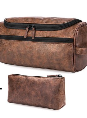 Luxury PU Leather Handbag Makeup Bag Women Travel Large Cap