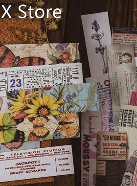 50Sheets Strip Portable Sticker Book Forest Retro Colle