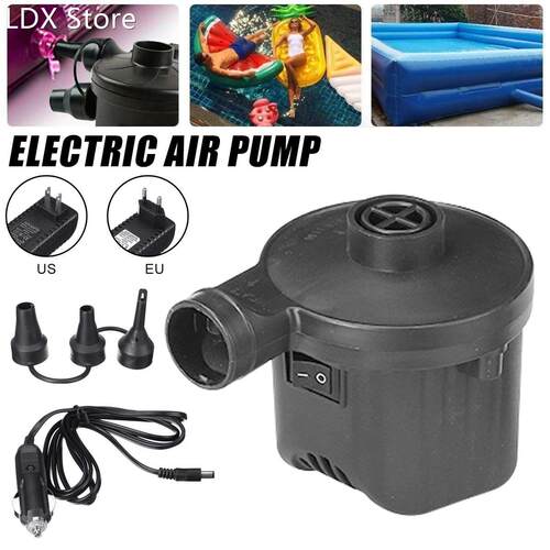 12V DC Electric Air Pump Air Mattress Pump Quick-Fill Inflat