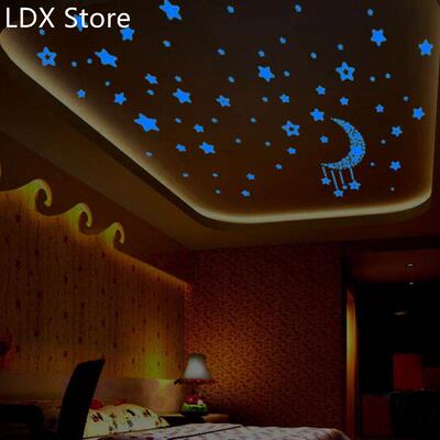 A Set Glow Luminous sticker Kids Bedroom Fluorescent Glow In