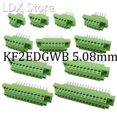 10Pair KF2EDGWB 5.08 2/3/4/5/6/7/8/9/10/12/16 Pin Connector