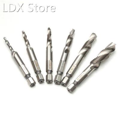 ZENHOSIT M3-M10 HSS Tap Drill Bit Tap Countersink Deburr 6PC