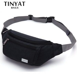 TINYAT Men Waist Bag Pack Travel Phone Belt Bag Pouch for M