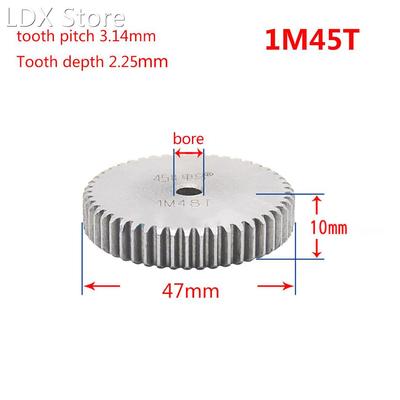 1 Modulus 45 Teeth Spur Gear 45# Steel Motor Gear Wheel No q