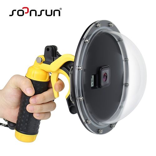 SOONSUN 6'' Waterproof Dome Port Dive Lens Cover Case w/ Pi