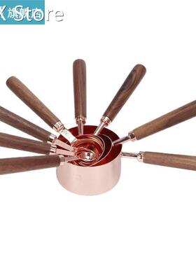 Rose Gold Kitchen Supplie 8Pcs Stainless Steel Measuring Spo