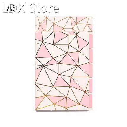 1Set Creative A5 A6 Loose Leaf Notebook Divider 6 Hole Index