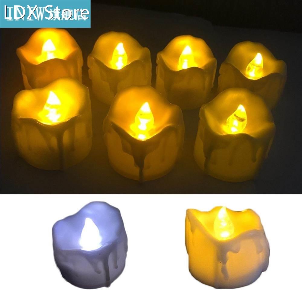 12Pcs LED Electronic Tear Candle Realistic Flickering Batter
