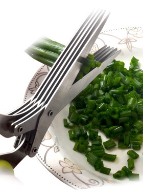 15cm Minced 5 Layers Basil Rosemary Kitchen Scissor Shredded