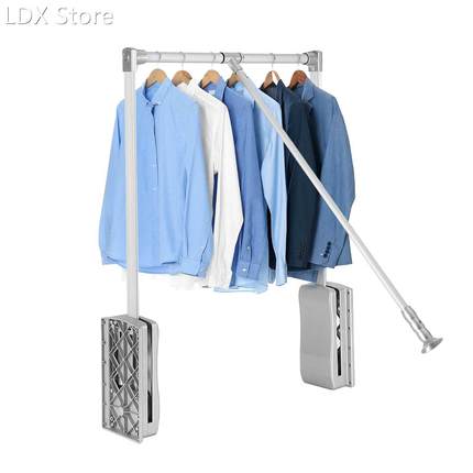 Lift/Pull Down Wardrobe Rail Alumina Tube Adjustable Width W