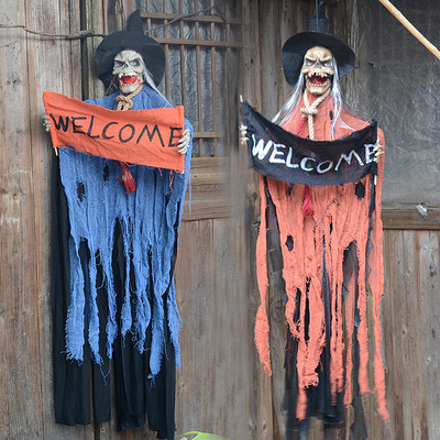 Halloween hanging haunted house bar horror scene decoration