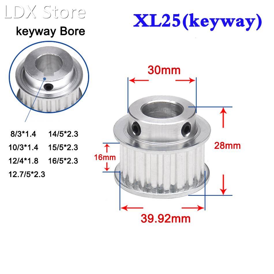 1PCS XL 25 Tooth Convex Synchronous Wheel Width 16mm Timing