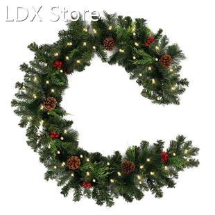 Garland Green Christmas Artificial Wreath 1.8 Rattan 2.7M