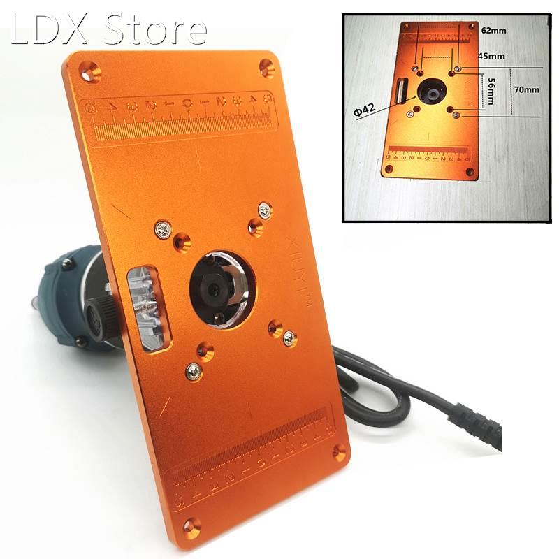 Router Table Plate Aluminum Router Table Insert Plate + Scre