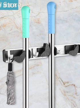 Home Bathroom Kitchen Mop Holder 4 Hooks/5 Hooks Wall Mounte