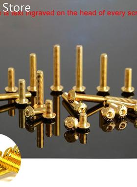 Half Round Head Plating Titanium Gold Button Head Screw Grad