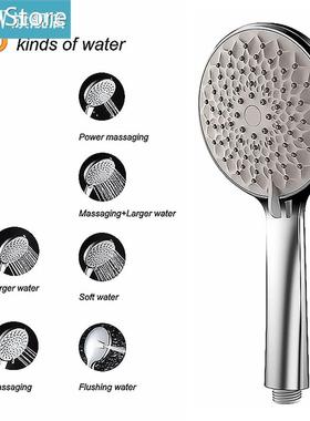 Bath Shower Head 6 Function And Rain Shower Head High Pressu