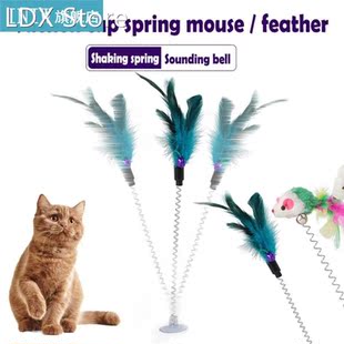 Spring Pet Toy Suction Cup Interactive Suction Spring Cat To