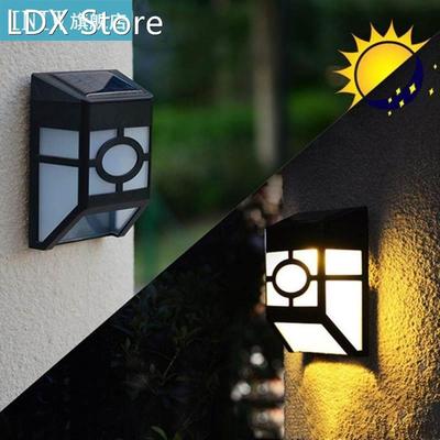 2 LED Retro Solar Lights Garden Wall Lamps Staircase Lamp Po