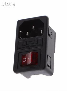6A 250V 10A 125V SPST Rocker Switch 3 Pin IEC320 C14 Inlet M