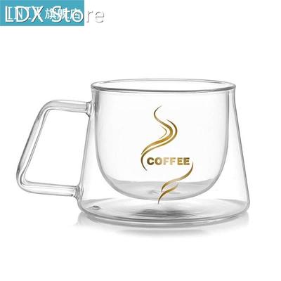 Double Glass Coffee Cups 200ml Transparent Coffee Mug Doubl
