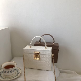 High Quality Doctor Suitcase Bag Vintage Crocodile Embossed