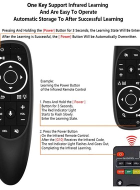 5PCS Backlit Voice Air Mouse G10S Pro 2.4G Wireless Gyrosco